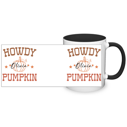 Personalised Howdy Pumpkin 11oz Mug