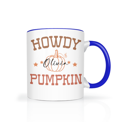 Personalised Howdy Pumpkin 11oz Mug