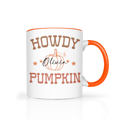 Personalised Howdy Pumpkin 11oz Mug