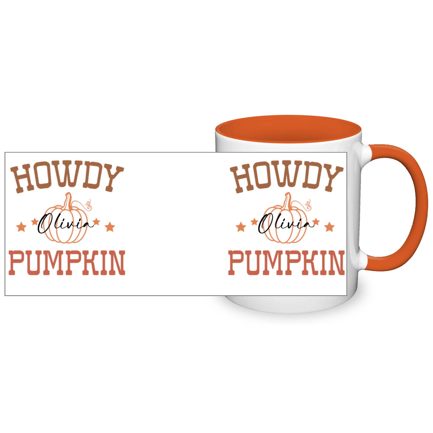 Personalised Howdy Pumpkin 11oz Mug