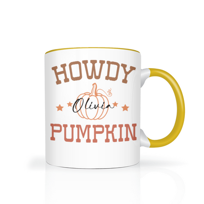 Personalised Howdy Pumpkin 11oz Mug