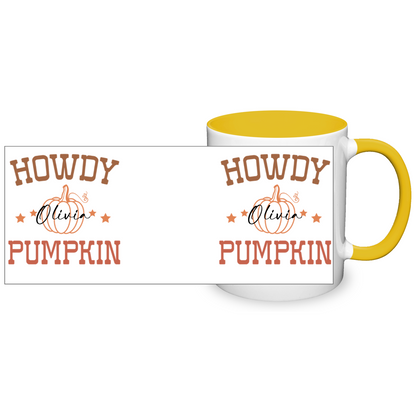 Personalised Howdy Pumpkin 11oz Mug