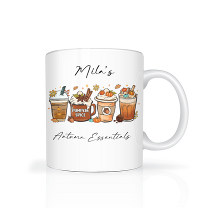 Personalised Autumn Essentials 11oz Mug