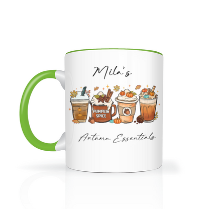 Personalised Autumn Essentials 11oz Mug