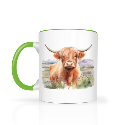 Personalised Highland Cow Design 11oz Mug