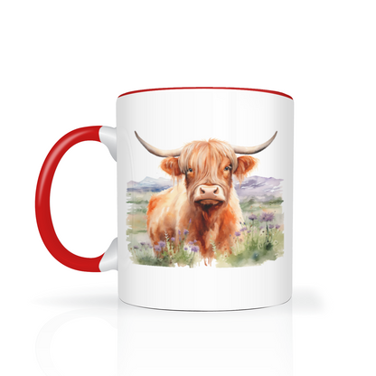 Personalised Highland Cow Design 11oz Mug