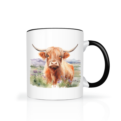 Personalised Highland Cow Design 11oz Mug