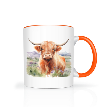 Personalised Highland Cow Design 11oz Mug