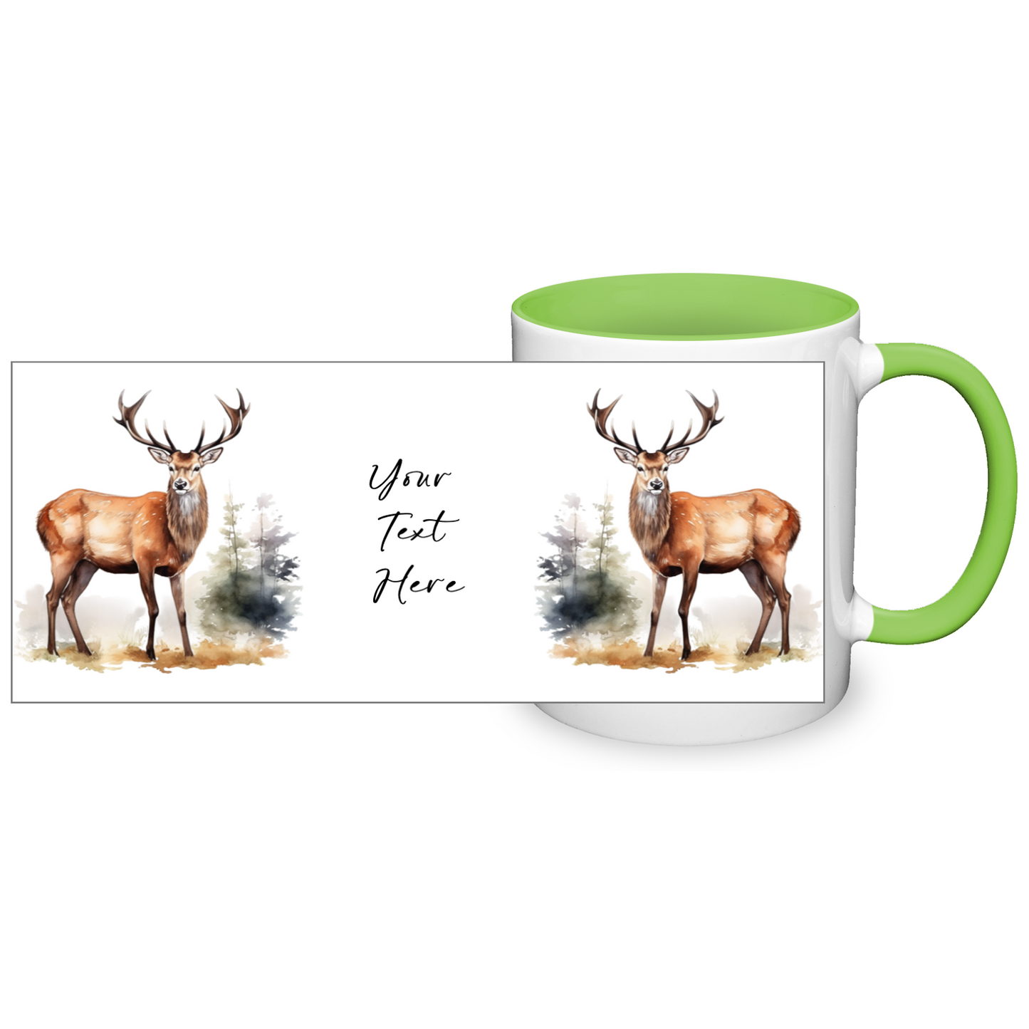 Personalised Stag Design 11oz Mug