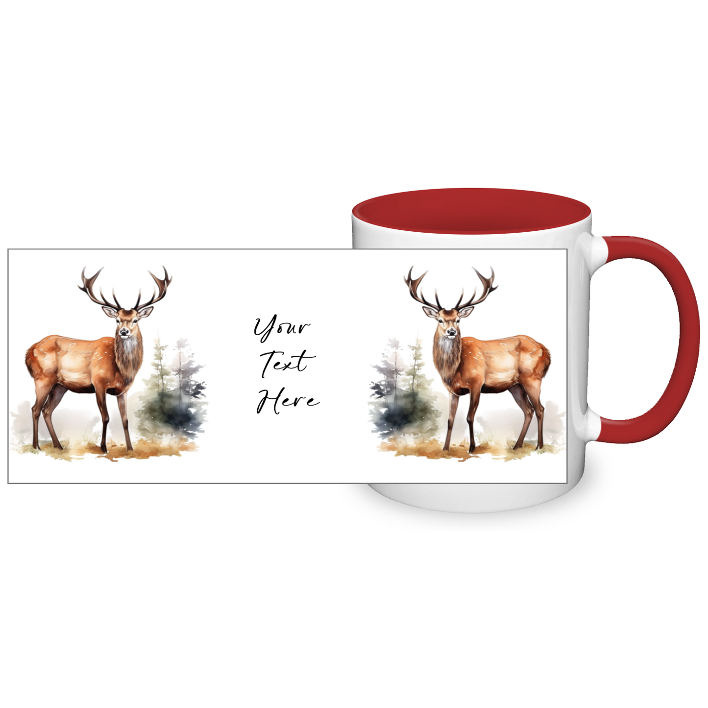 Personalised Stag Design 11oz Mug