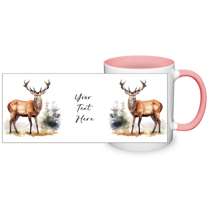 Personalised Stag Design 11oz Mug