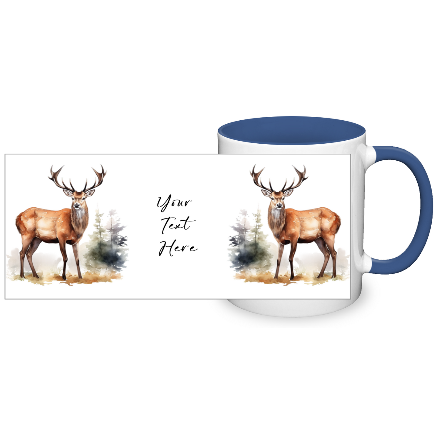 Personalised Stag Design 11oz Mug