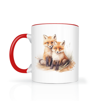 Personalised Foxes Design 11oz Mug