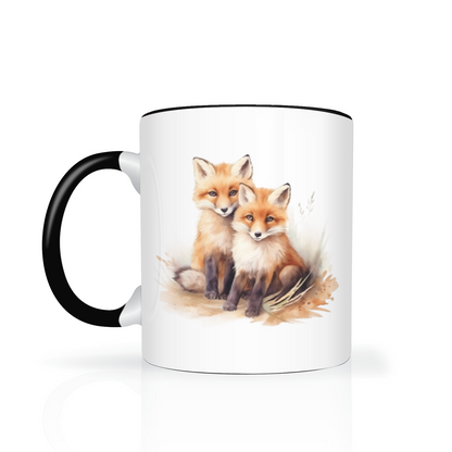 Personalised Foxes Design 11oz Mug