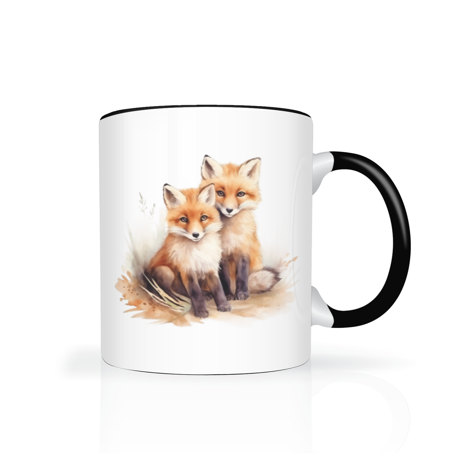 Personalised Foxes Design 11oz Mug