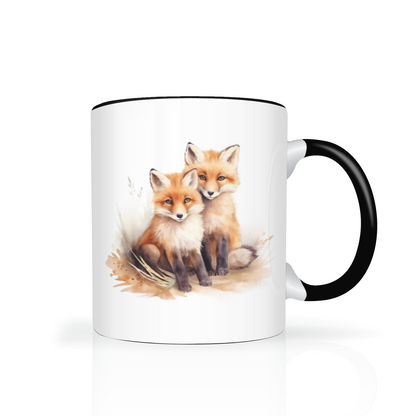 Personalised Foxes Design 11oz Mug