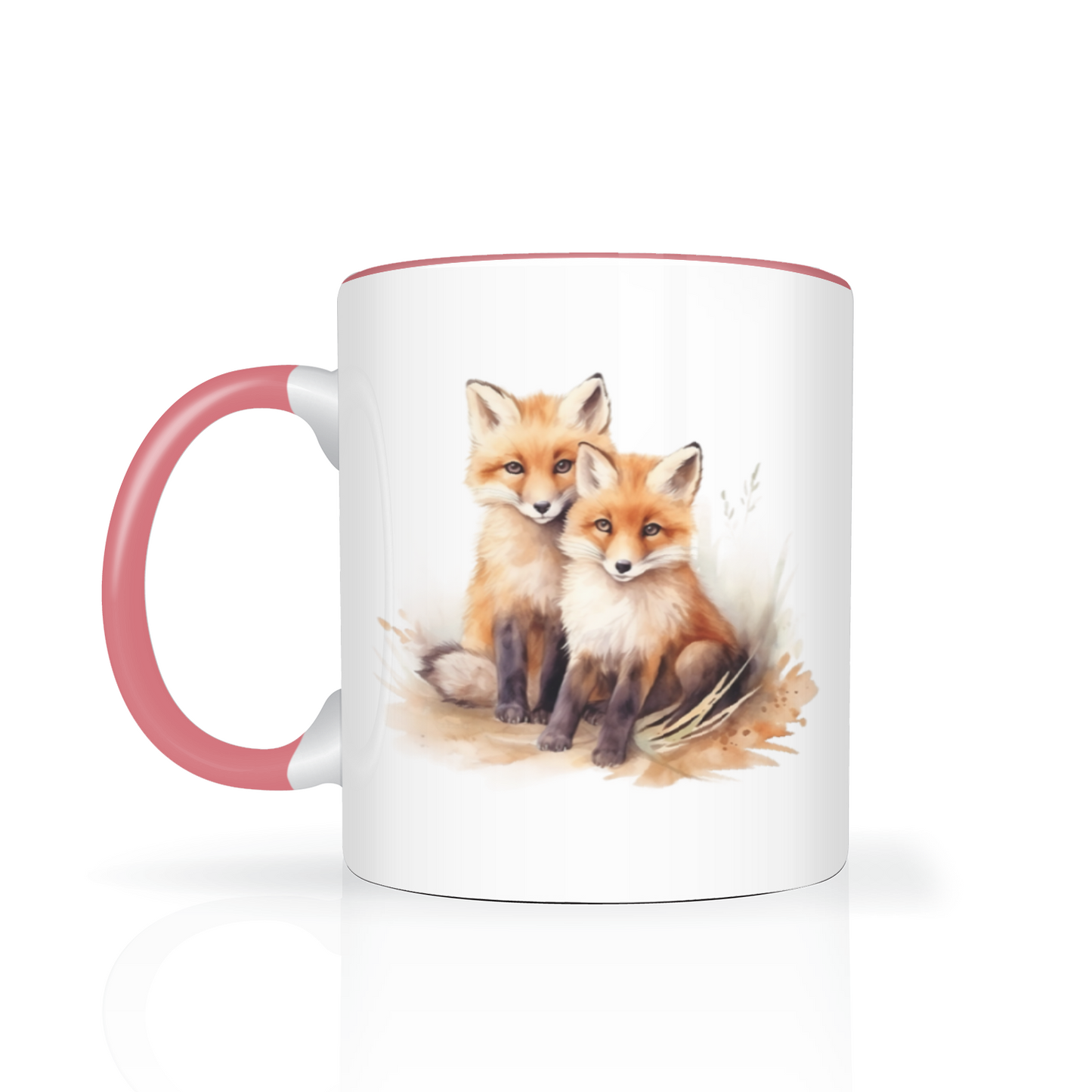 Personalised Foxes Design 11oz Mug