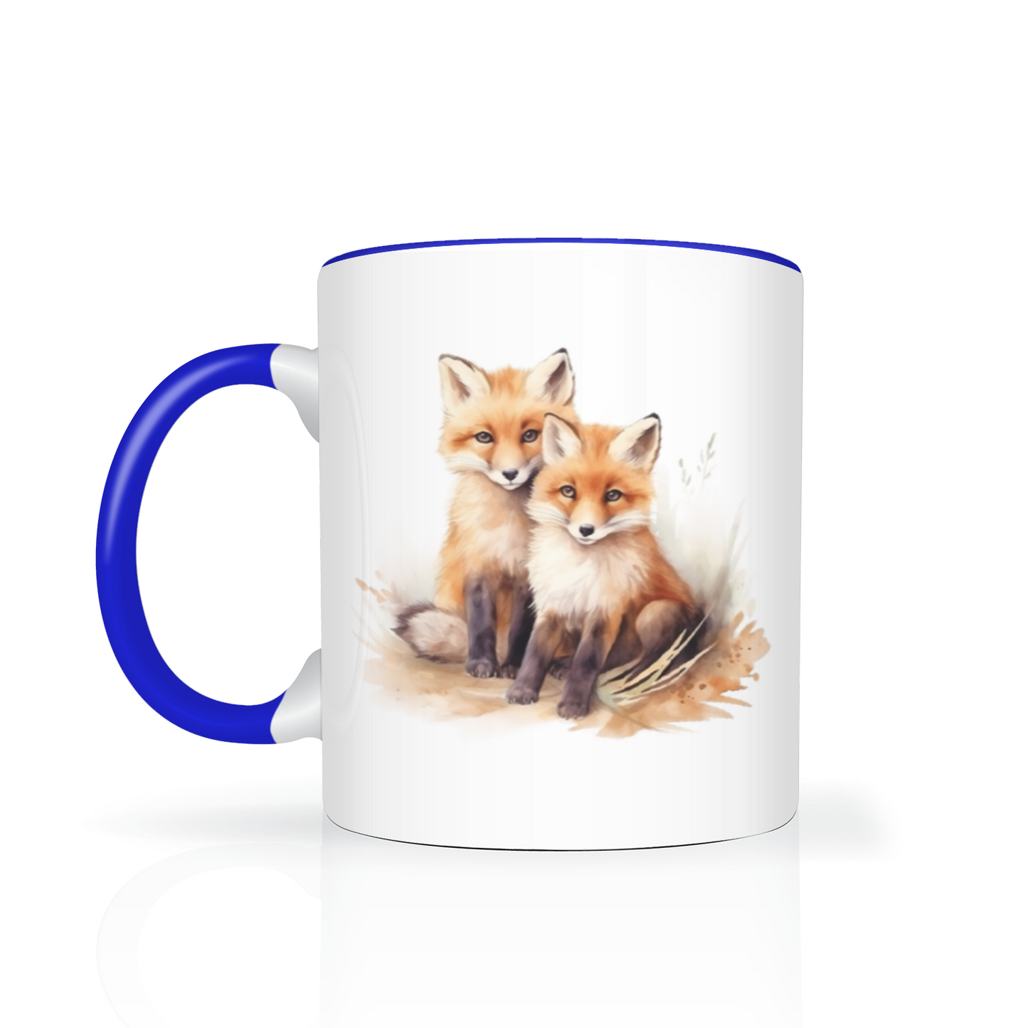 Personalised Foxes Design 11oz Mug