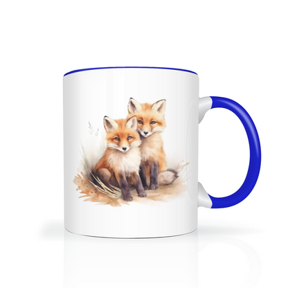 Personalised Foxes Design 11oz Mug