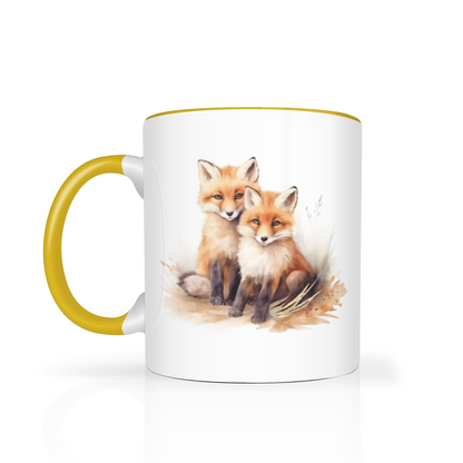 Personalised Foxes Design 11oz Mug