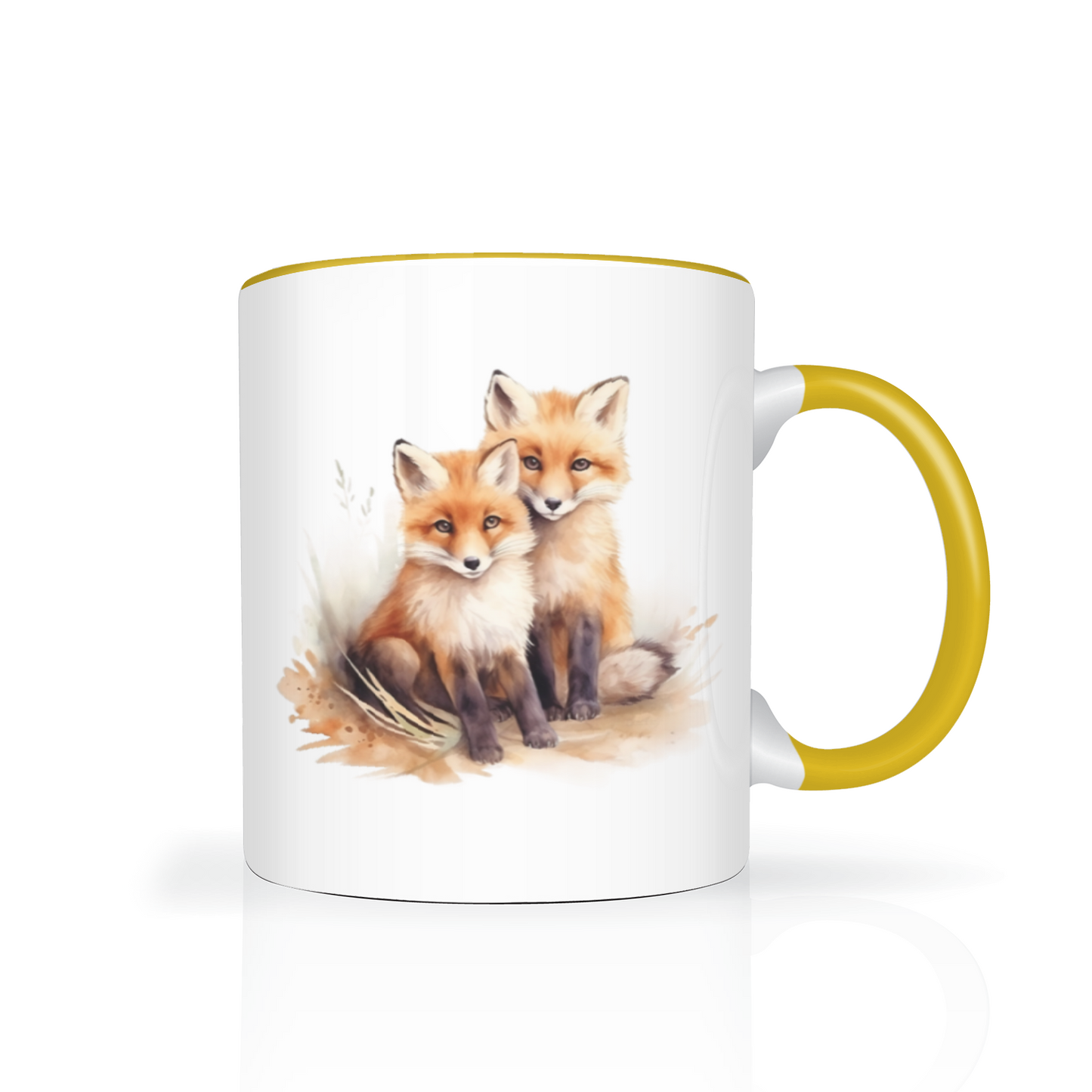 Personalised Foxes Design 11oz Mug