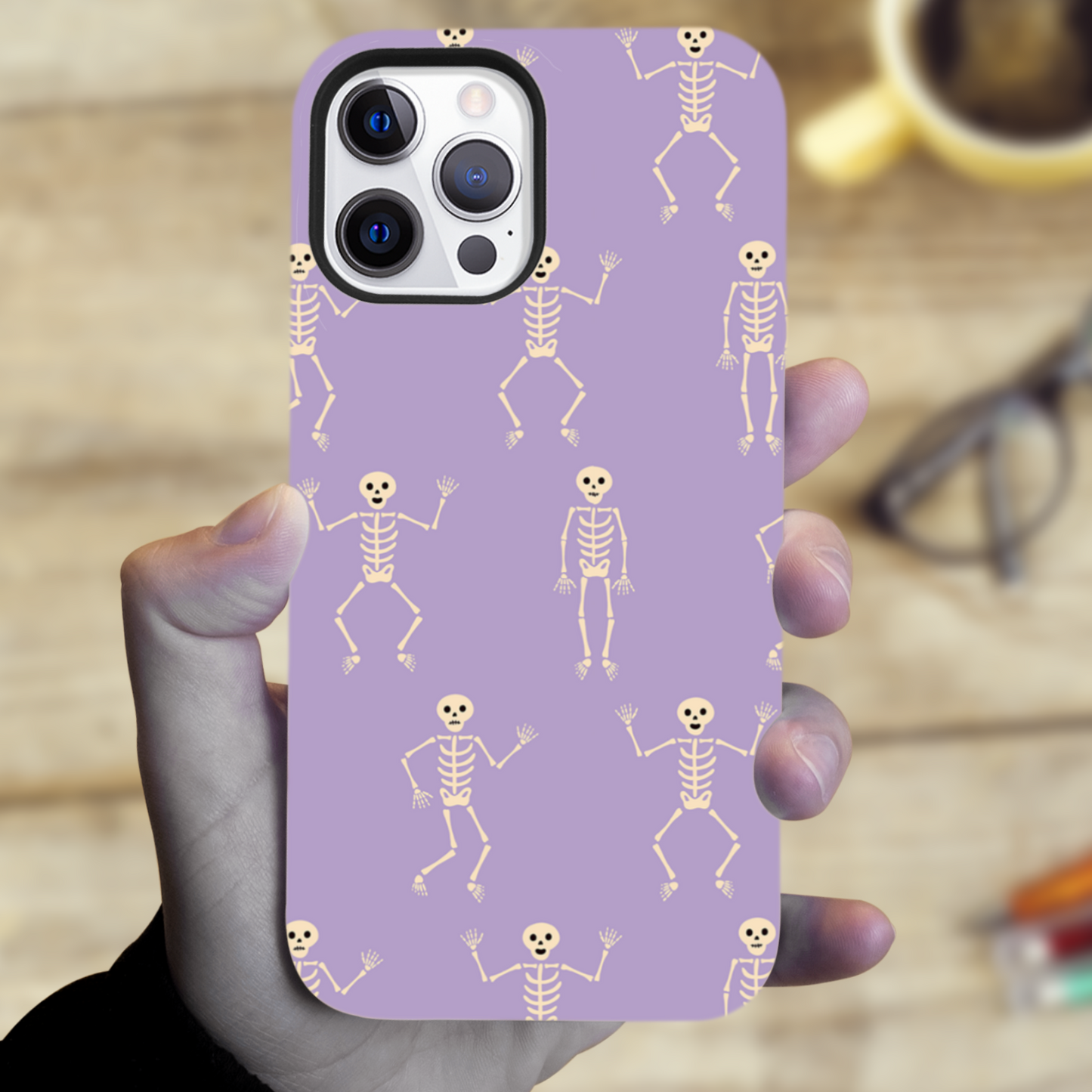Lilac Skeletons Tough Phone Case