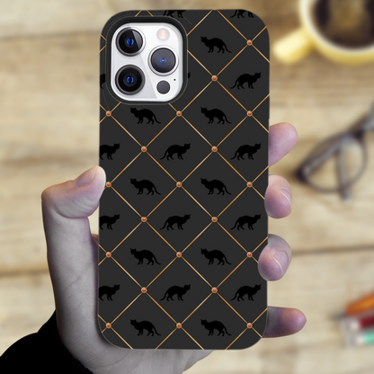 Black Cats Tough Phone Case