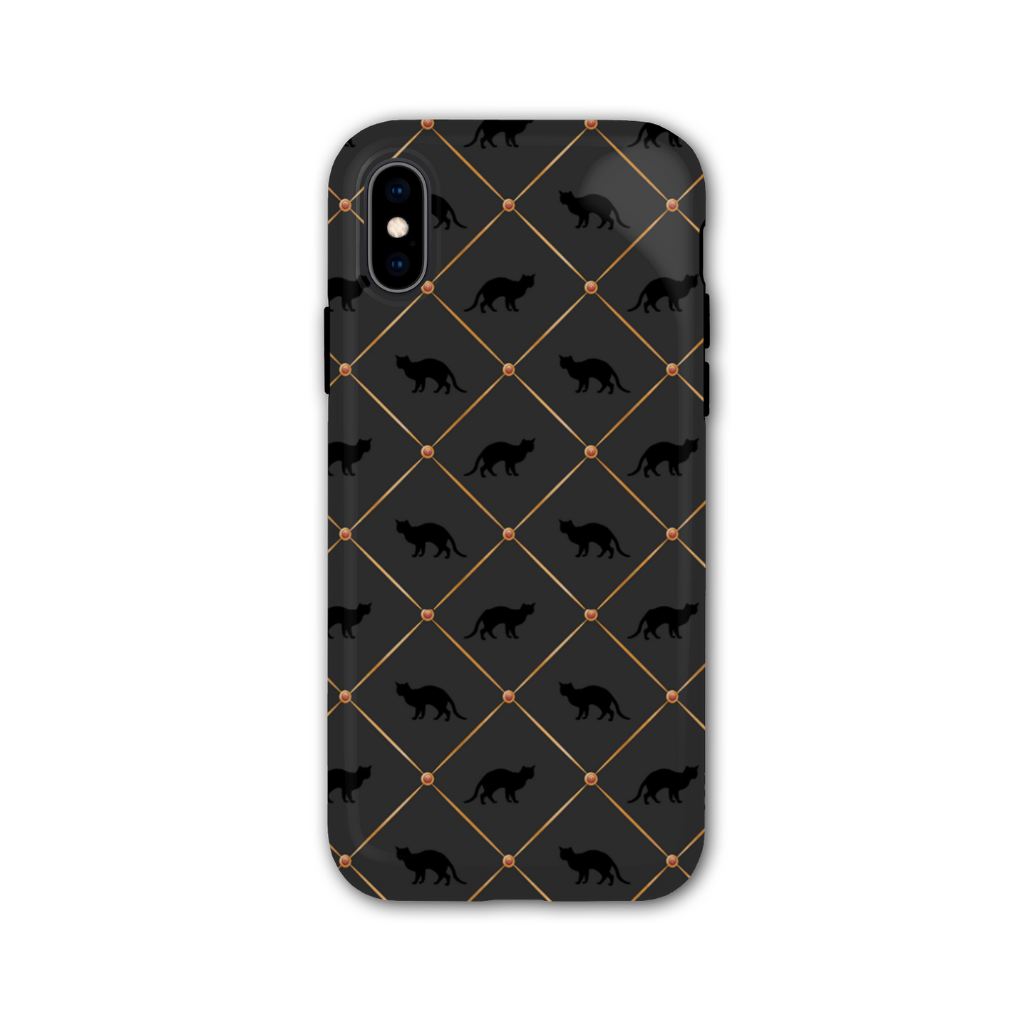 Black Cats Tough Phone Case