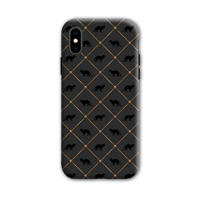 Black Cats Tough Phone Case