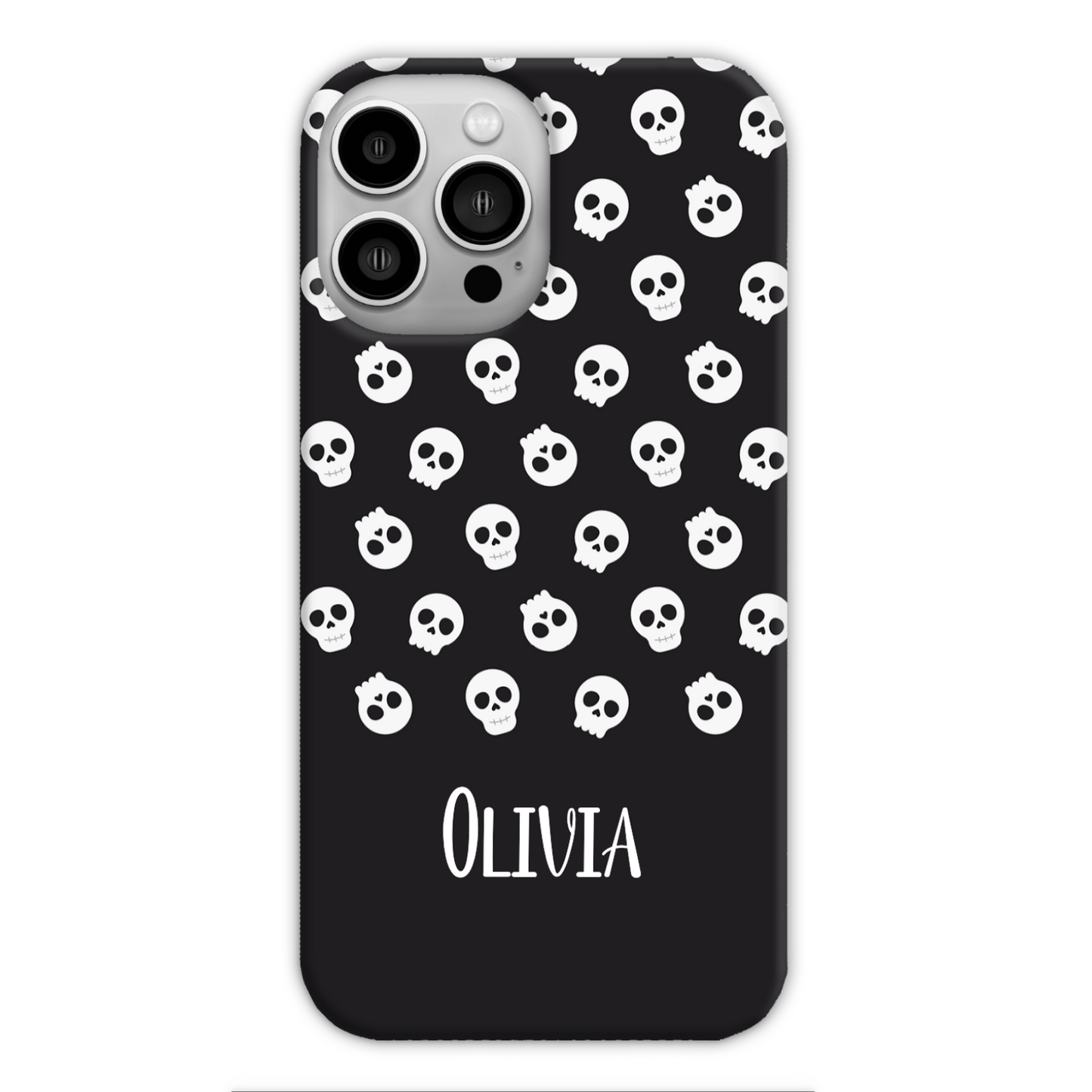 Personalised Black Skulls Slim Phone Case