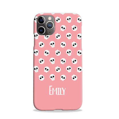 Personalised Pink Skulls Slim Phone Case