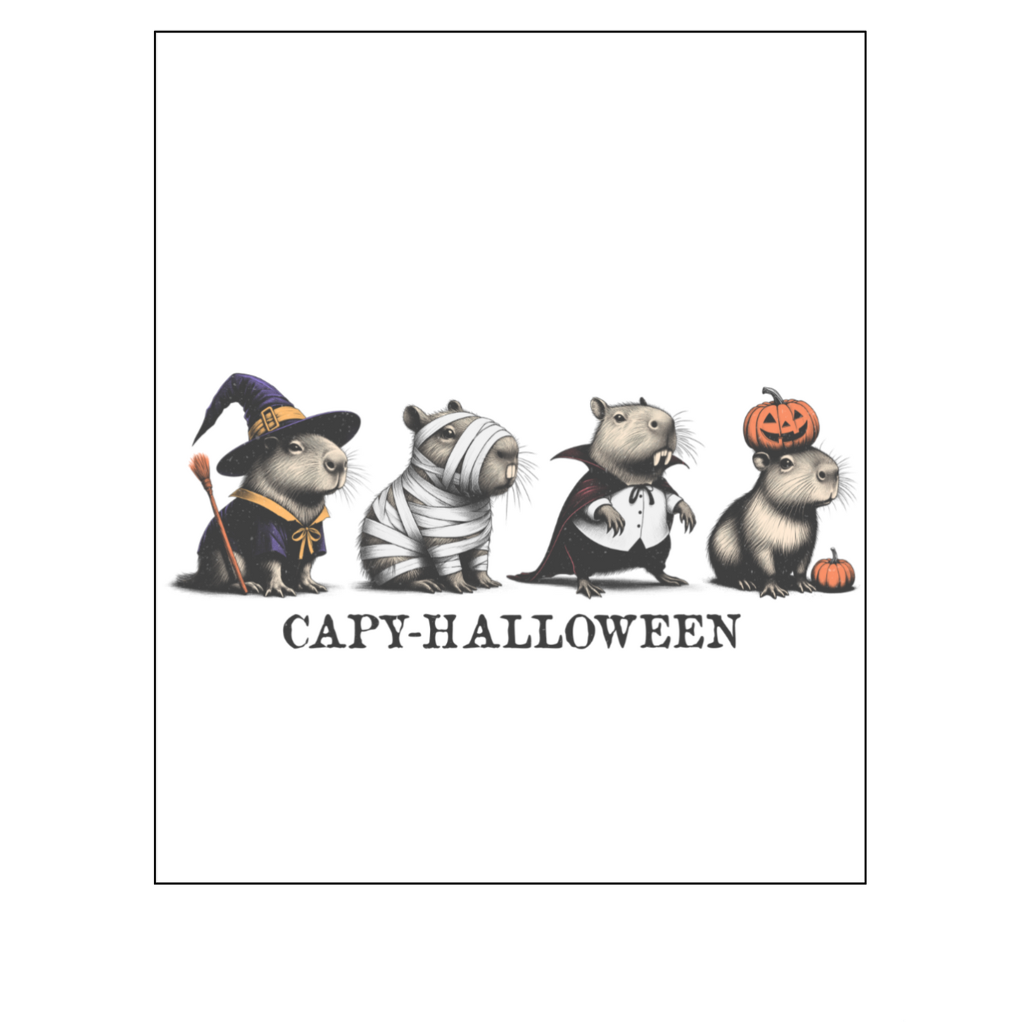 Capy Halloween Design Tote Bag