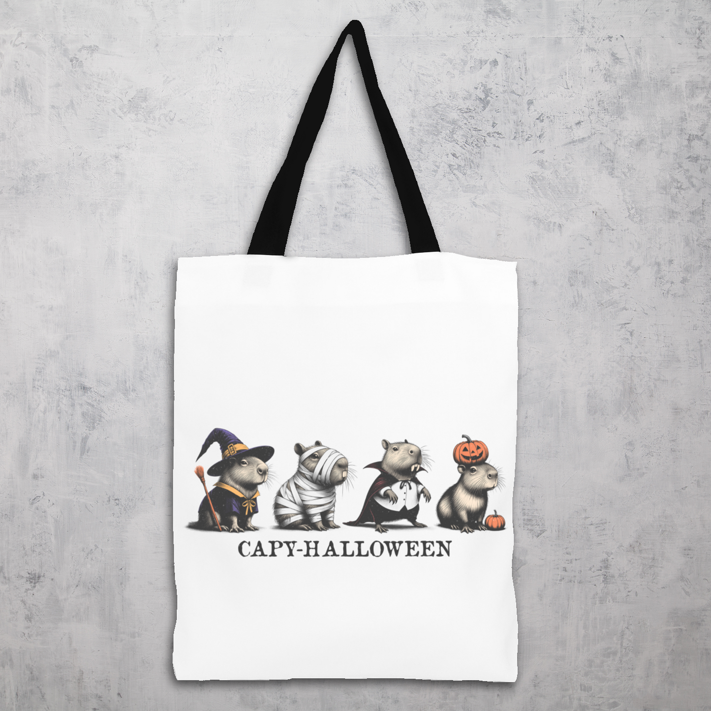 Capy Halloween Design Tote Bag