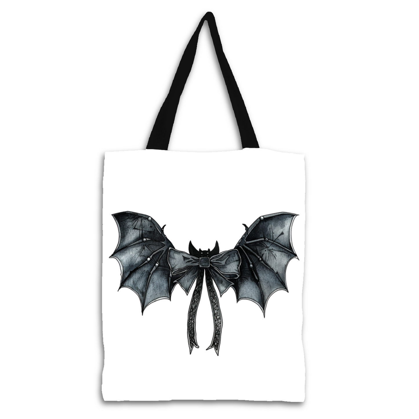 Bat And Bow Design Tote Bag