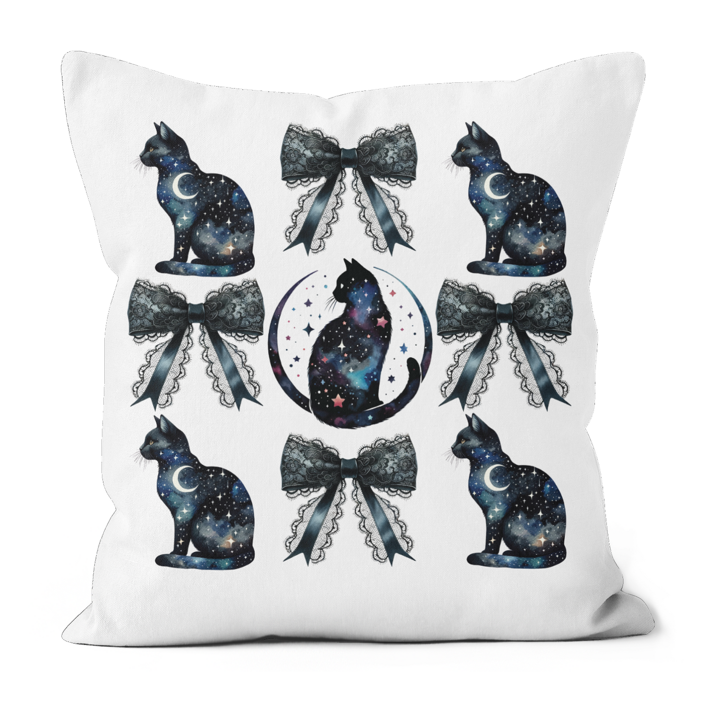 Celestial Cats Poly Linen Cushion