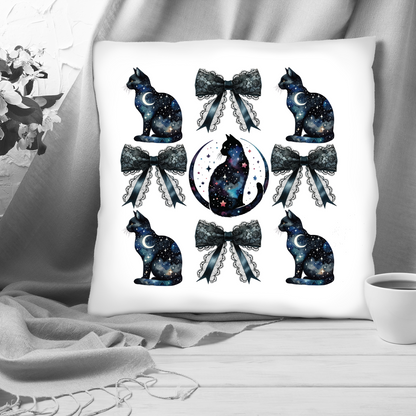 Celestial Cats Poly Linen Cushion