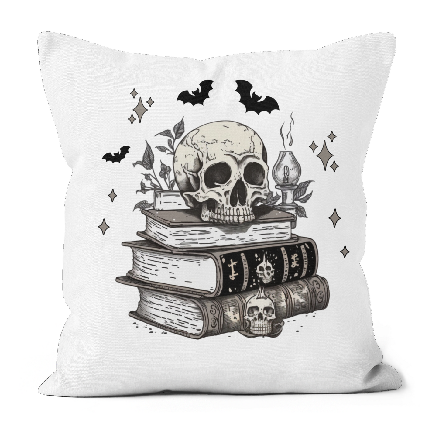 Mono Skull Poly Linen Cushion