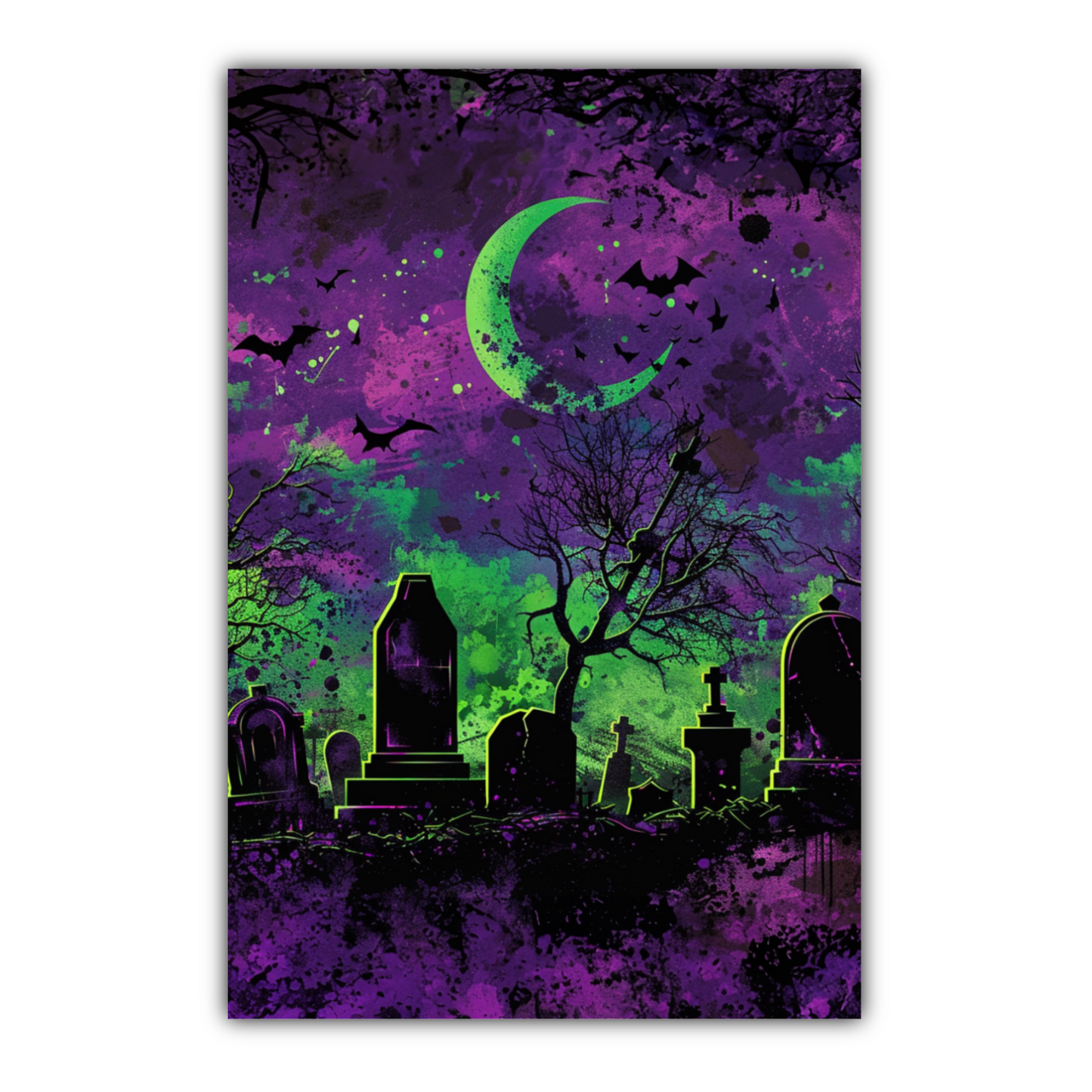 Spooky Halloween Night Portrait Canvas