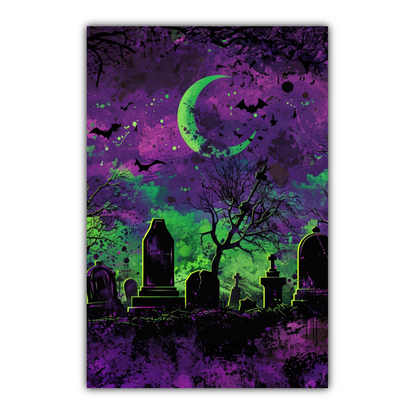 Spooky Halloween Night Portrait Canvas