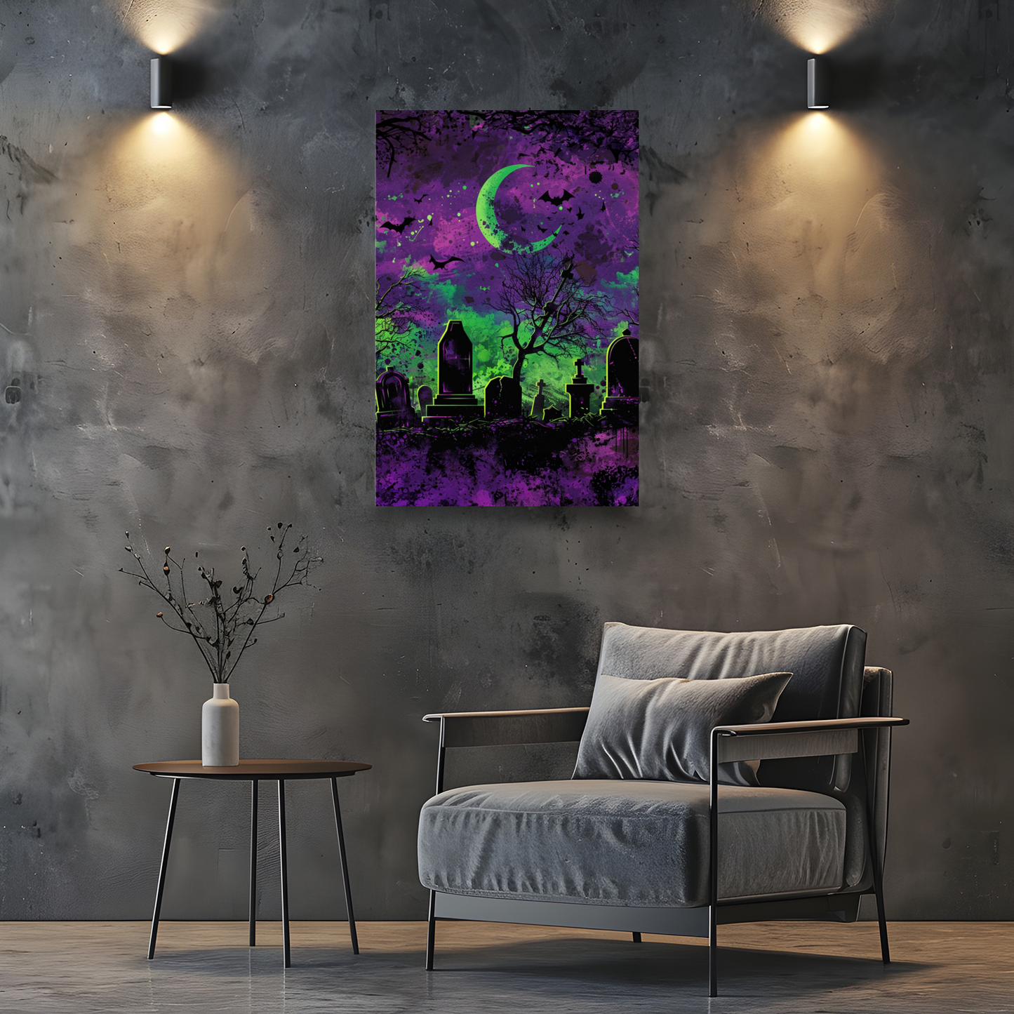 Spooky Halloween Night Portrait Canvas