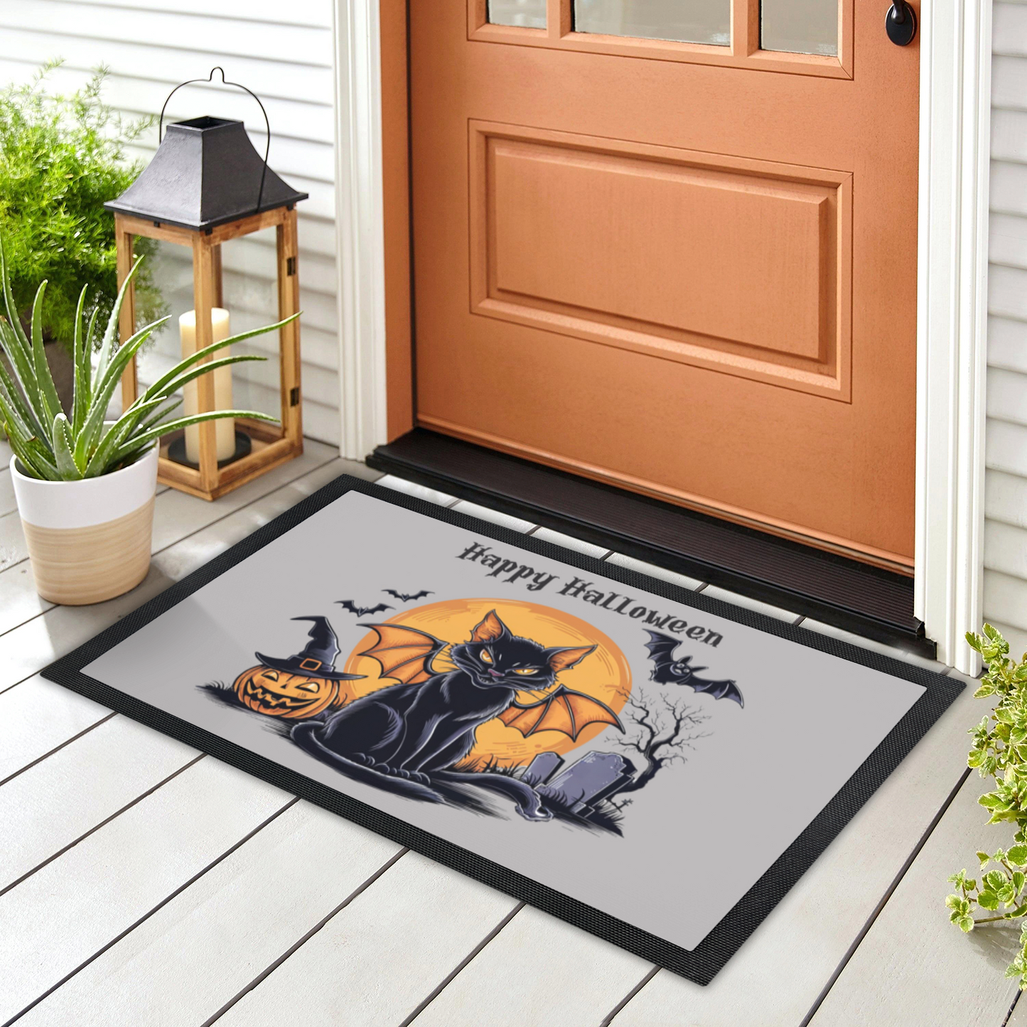 Halloween Cat Doormat