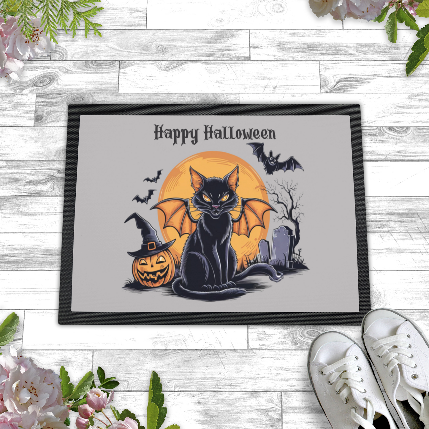 Halloween Cat Doormat