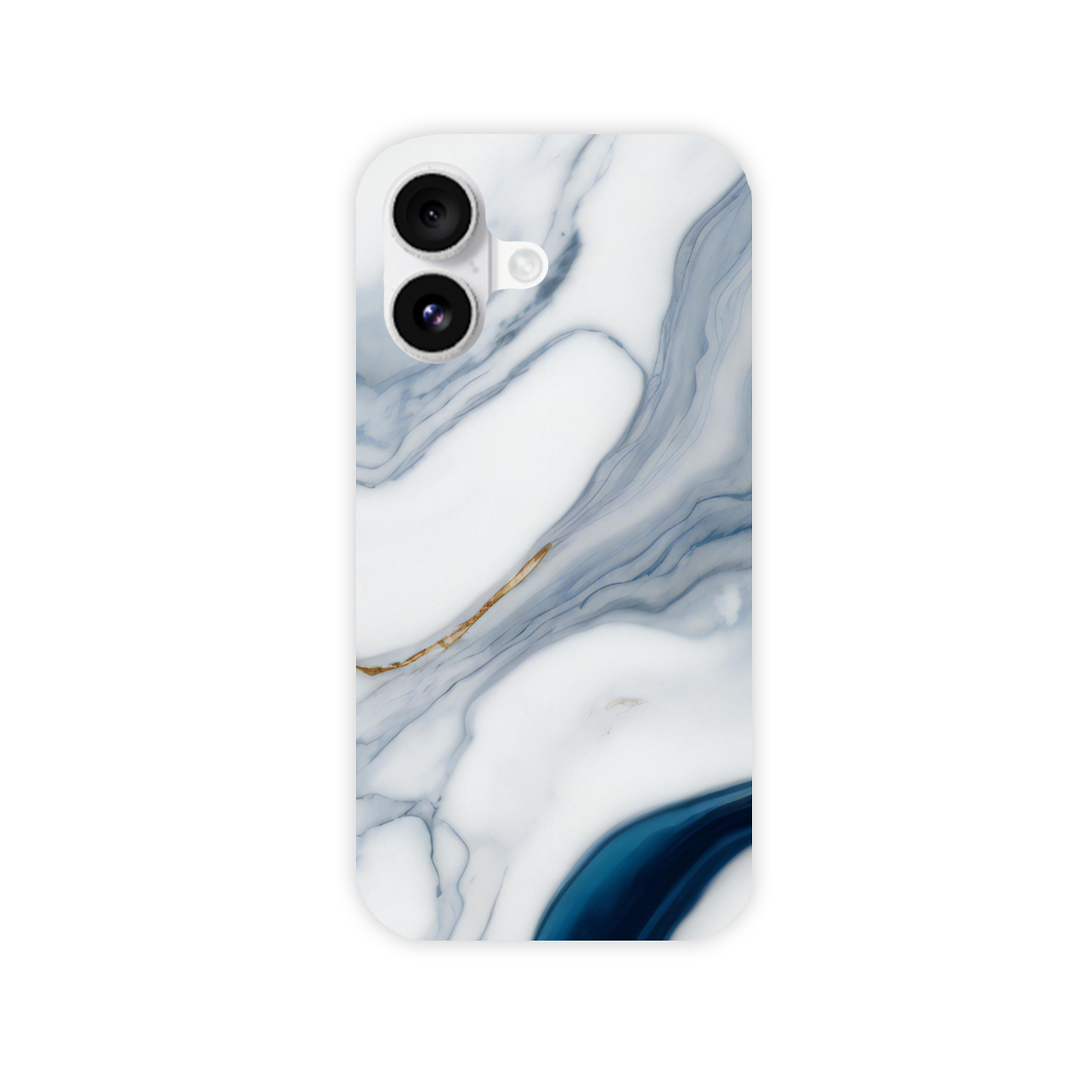 Blue Marble Print Slim Phone Case