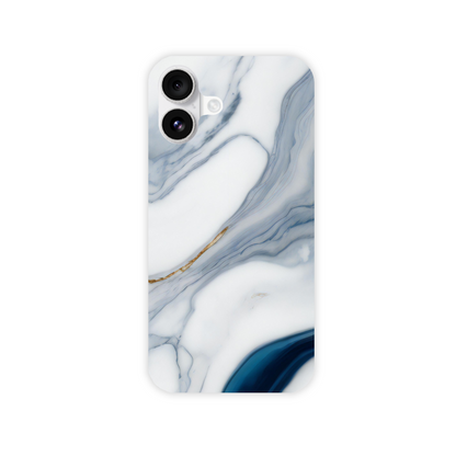 Blue Marble Print Slim Phone Case