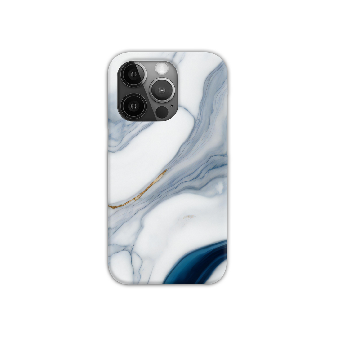 Blue Marble Print Slim Phone Case