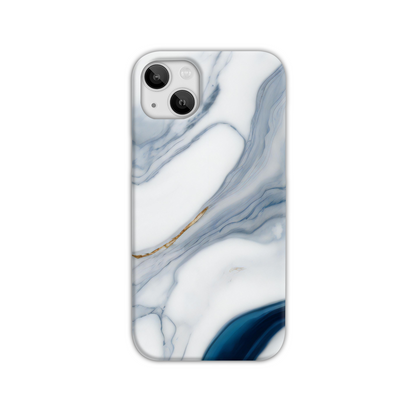 Blue Marble Print Slim Phone Case