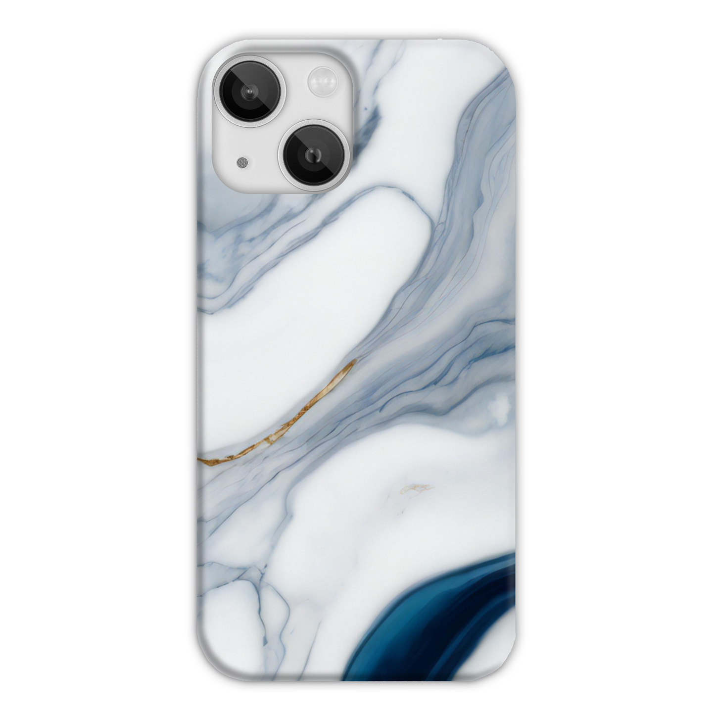 Blue Marble Print Slim Phone Case