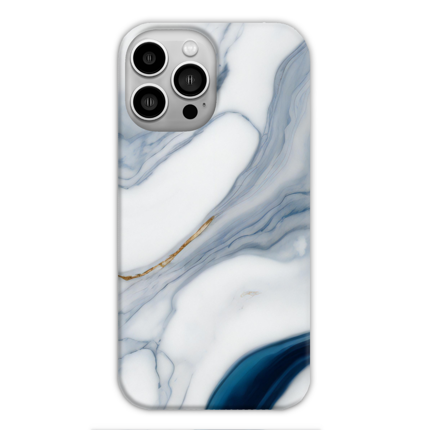 Blue Marble Print Slim Phone Case