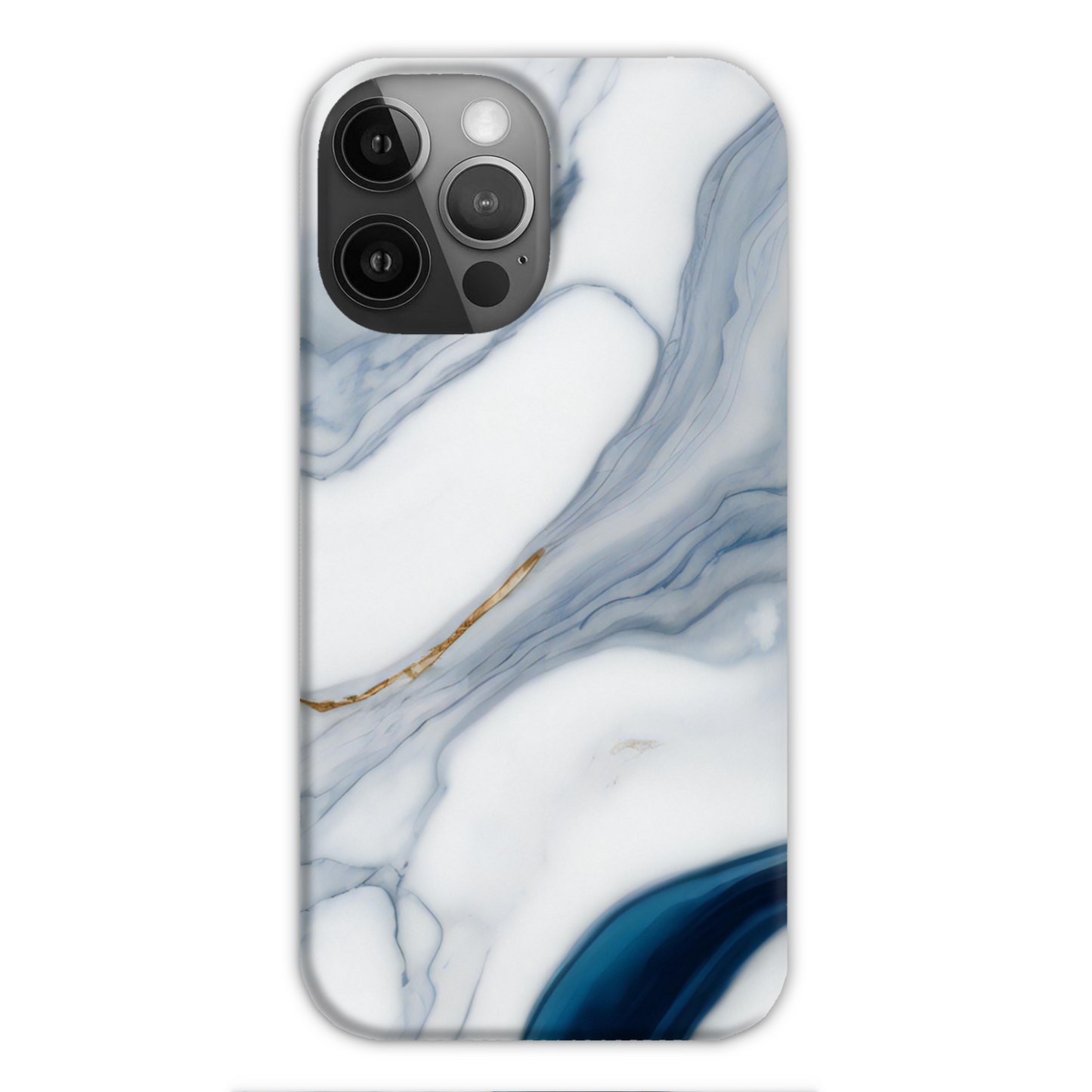 Blue Marble Print Slim Phone Case