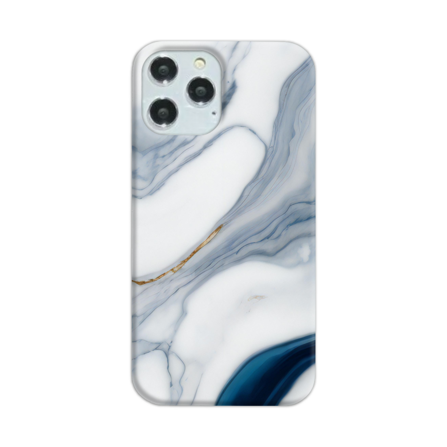 Blue Marble Print Slim Phone Case